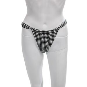 Montce Women Bikini Bottoms Black Gingham Pullover Size S